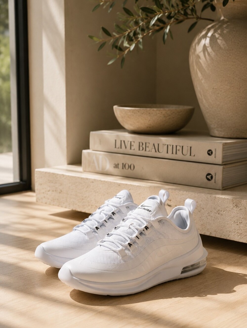 Nike Air Max Axis White Lifestyle Sneakers Women's Size 8 | AA2168-100 - Picture 15 of 16